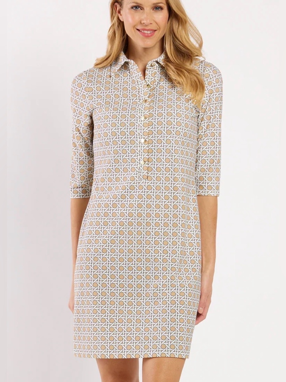 Jude Connally Susanna Dress Size Medium Geometric Shirt Dress